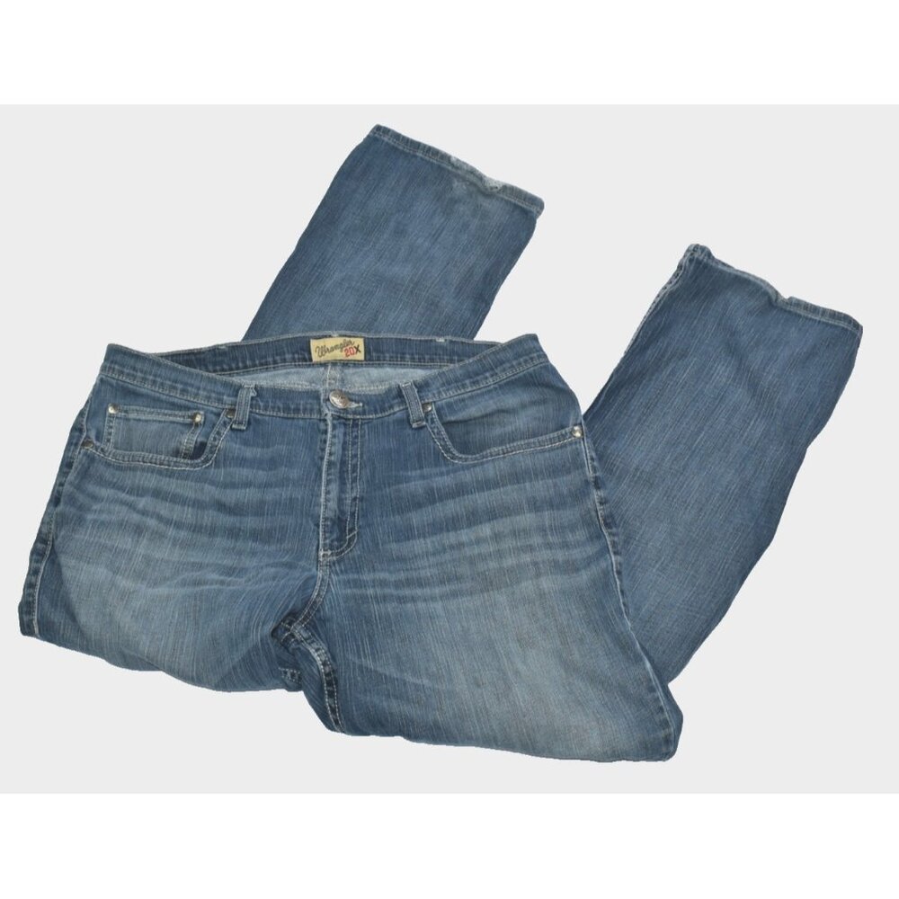 Wrangler 20X Jeans Men’s 38x32 Blue Vintage Boot Cut Denim Cowboy Style 42 Flaws - Picture 1 of 16